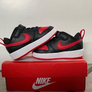 Nike Court Borough Low 2 (TDV) -Toddler's Sz 5 - Red/Blk/Wht - NIB